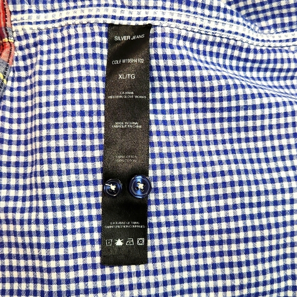 SILVER JEANS Button Down Plaid Shirt (XL) - Picture 9 of 13